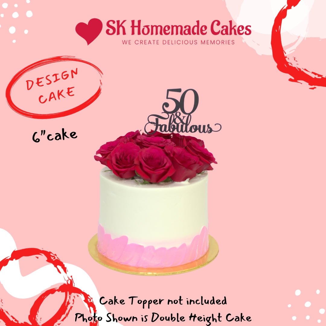 SKF003 Double Barrier Rose Garden Cake - Design Cake (7-days Pre-order) - SK Homemade Cakes-Chocolate Cake--