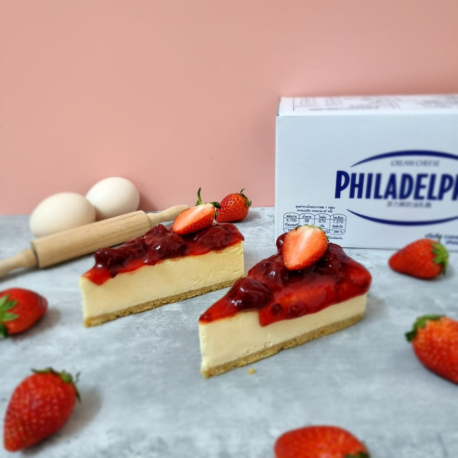Strawberry Cheesecake 1pc Slice Cake (Available Daily) - SK Homemade Cakes-1pc--