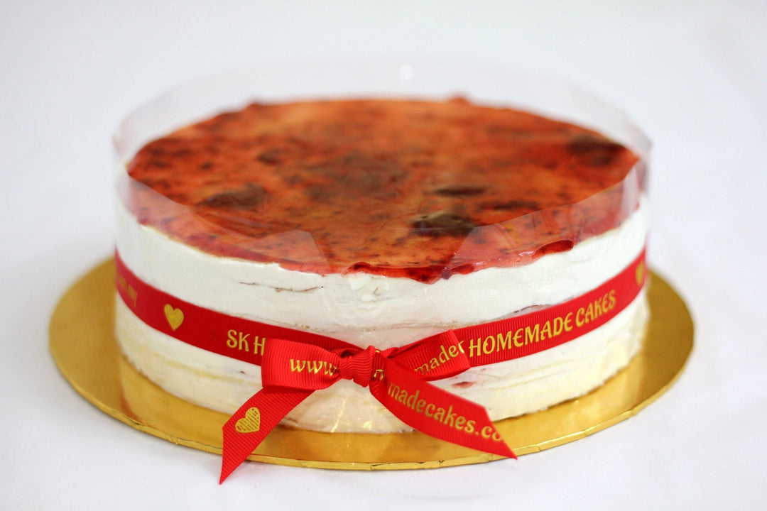 Strawberry Mille Crepe - Whole Cake (5-days Pre-order) - SK Homemade Cakes-Small 15cm--
