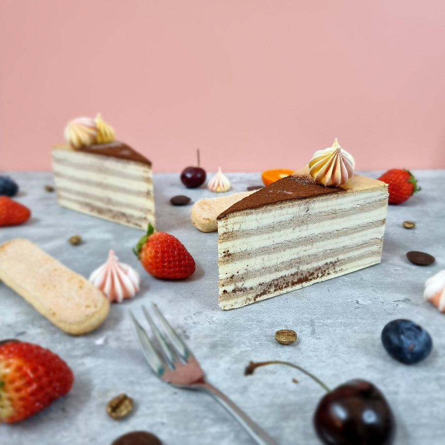 Tiramisu Mille Crepe 1pc Slice Cake (Available Daily) - SK Homemade Cakes-1pc--