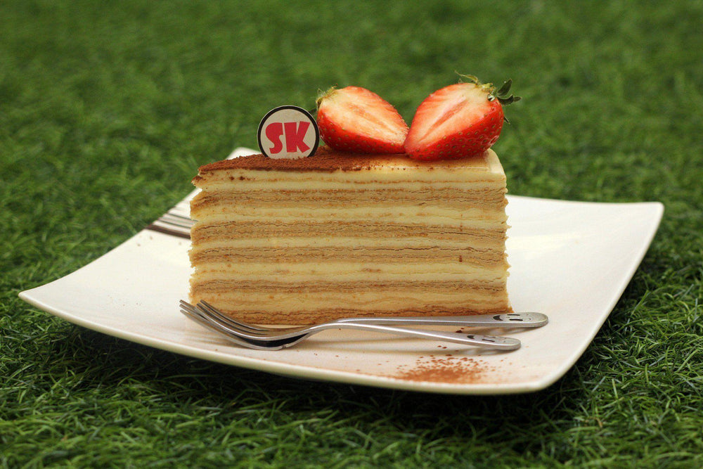 Tiramisu Mille Crepe - 24cm Whole Cake (Available Daily) - SK Homemade Cakes-Large 24cm--