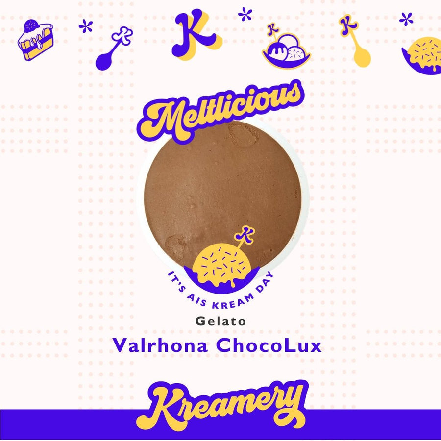 Valrhona ChocoLux Gelato - Available Daily (Eggless) - SK Homemade Cakes-130ml--