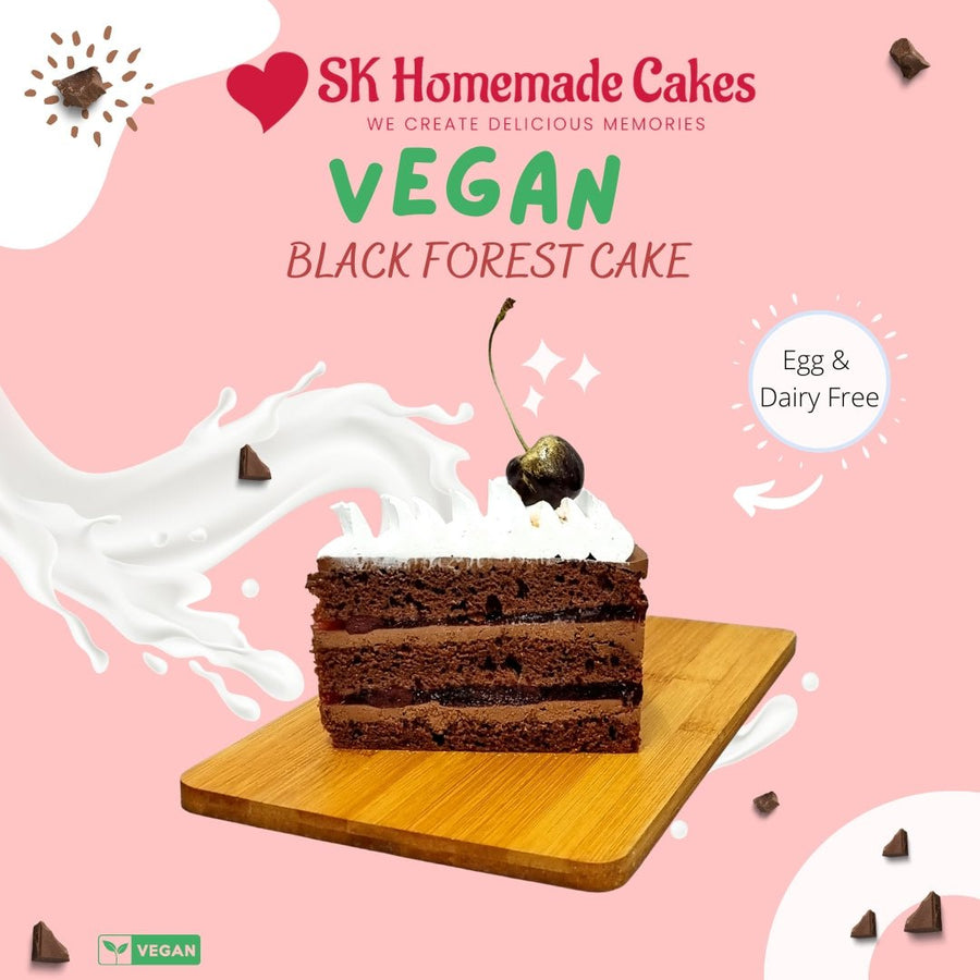 Vegan Black Forest - 24cm Whole Cake (Available Daily) - SK Homemade Cakes-Large 24cm--